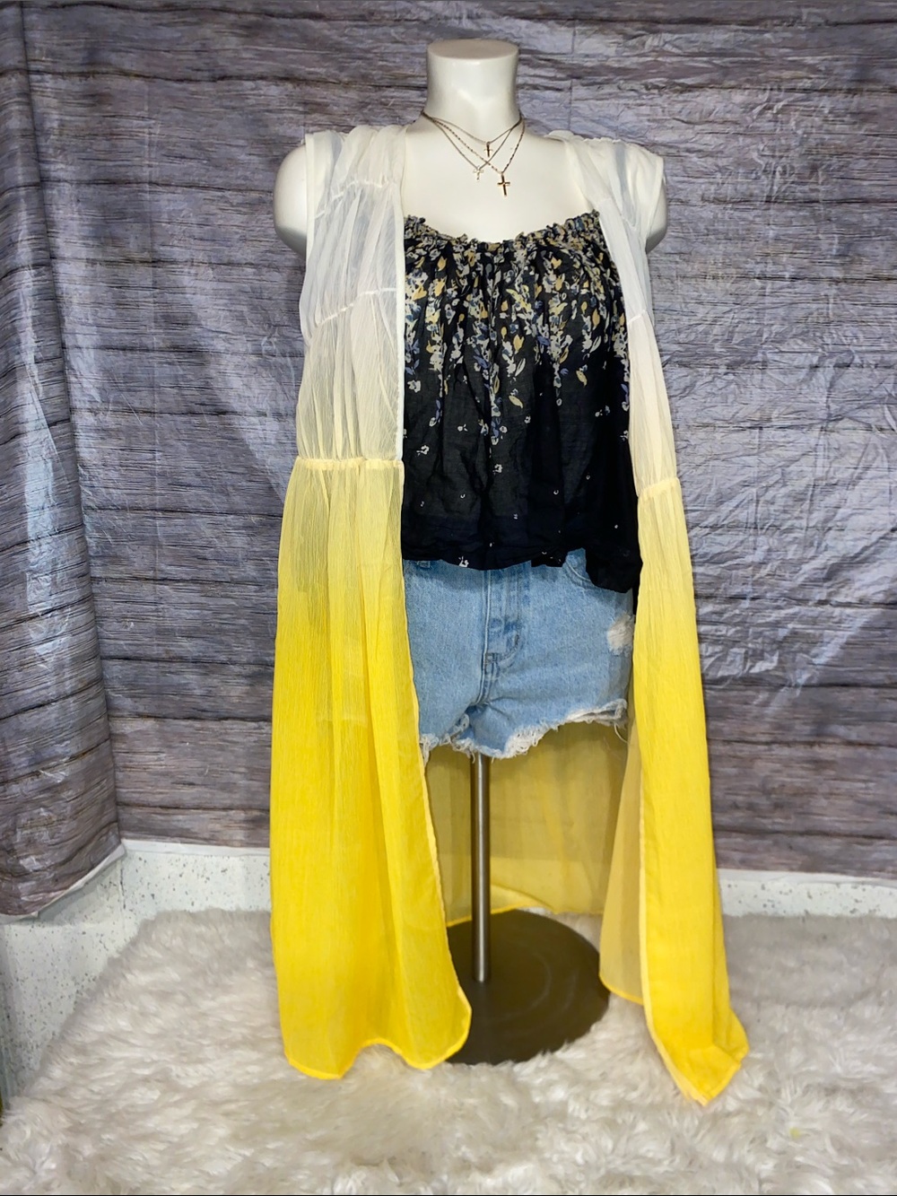 Cato Sheer Ombré Vest